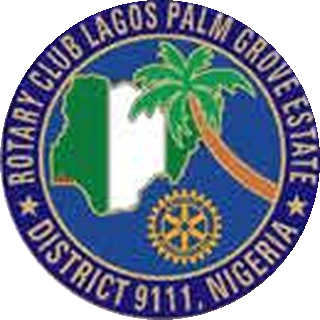 Club emblem: Rotary Club of Lagos - Palm Grove Estate, District 9111, Nigeria